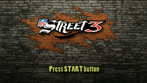 NFL Street 3 title screen for PSP